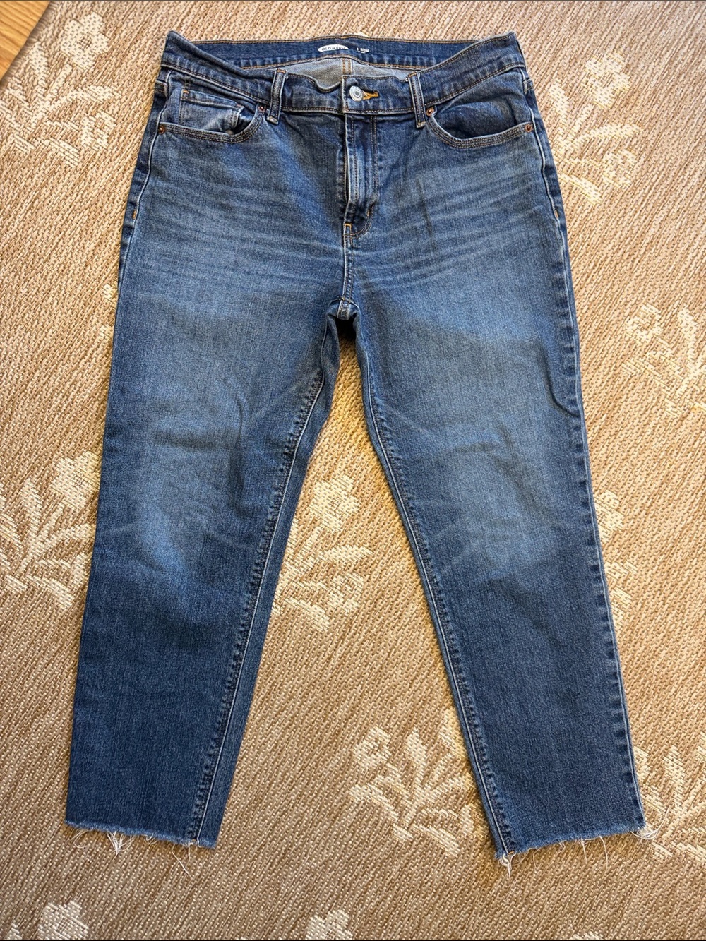 Old Navy Women's Dark Blue boyfriend mid Rise Jeans
